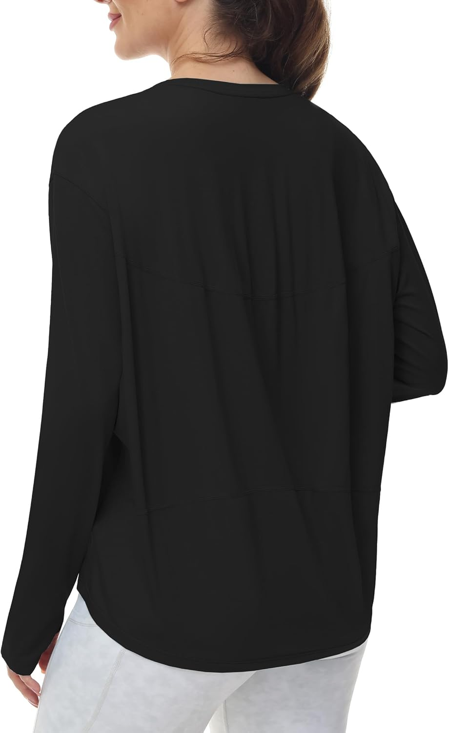 THE GYM PEOPLE Women'S Long Sleeve Workout Shirts Back Loose Fit Running Tee Tops with Thumb Hole