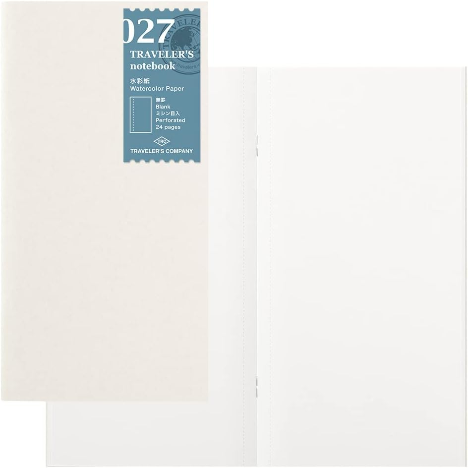 Watercolor Paper Notebook 027 Refill for Traveler'S Notebook Regular Size [Office Product] image number 1