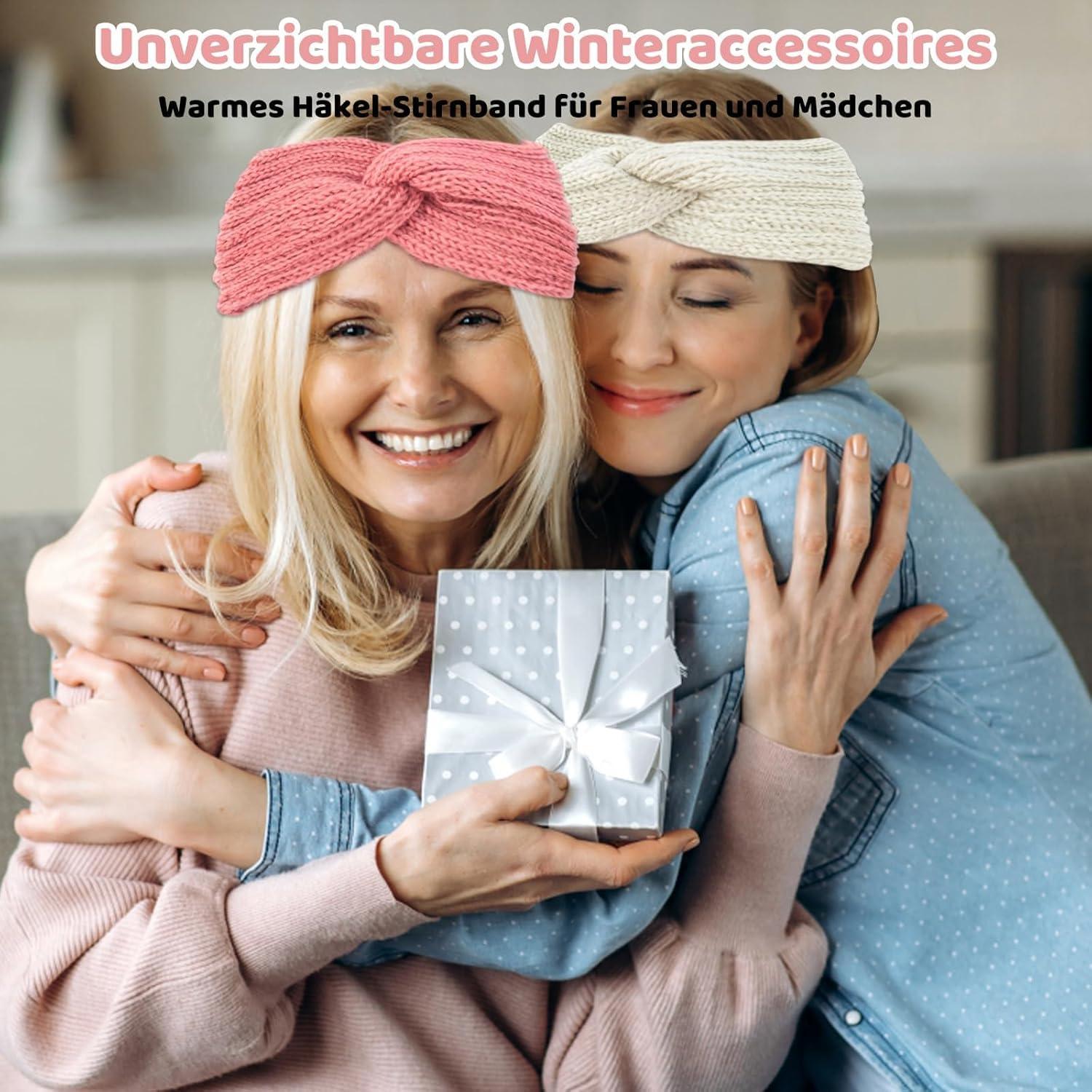 Women'S Winter Headband, Pack of 3 Ear Warmers, Sports Headband, Men, Grey and Beige image number 2