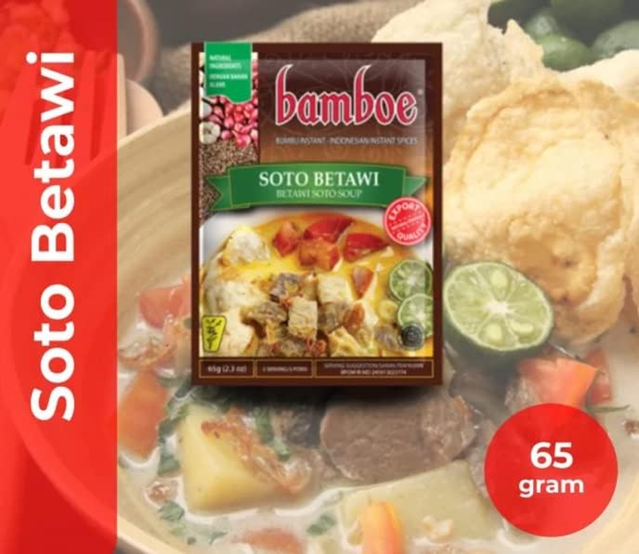 Bamboe Soto Betawi Jakarta Variety Beef Meats Soup Instant Seasoning 65 G image number 1