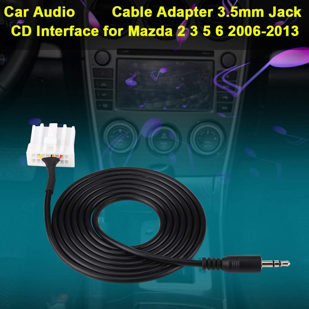 Car Audio Aux Cable Adapter, 3.5Mm Jack CD Interface for Mazda 2 3 5 6 M3 M6 MX5 RX8 2006-2013 image number 5