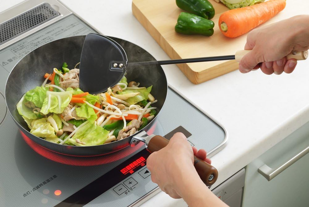 Yoshikawa YJ2488 Turner, Black, 16.0 Inches (40.7 Cm), Cook Pal, Chinese Spatula, Made in Japan image number 2