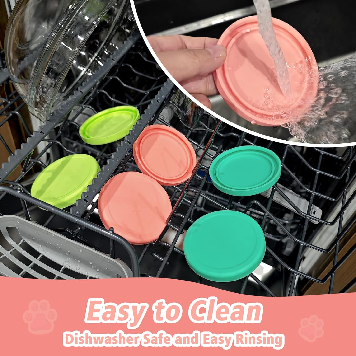 Webake Can Lid Silicone Cat Food Lid Pet Food Can Lid Silicone Lid for Cans image number 5