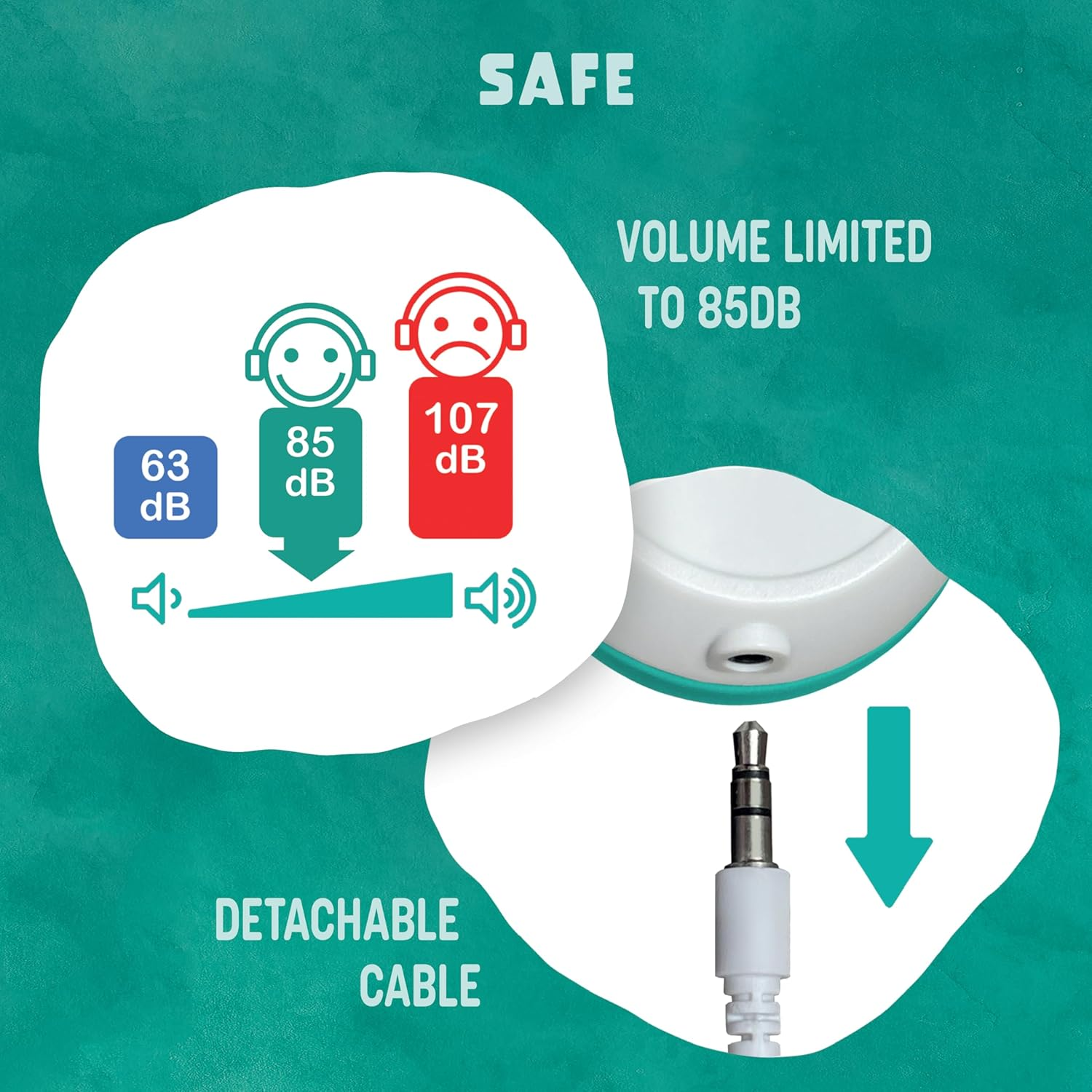 Timio Kids Headphones &ndash; Volume-Limited, Durable & Comfortable &ndash; Safe Headphones for Toddlers and Children &ndash; Compatible with Timio Audio Player &ndash; Travel Friendly, 3.5Mm Jack image number 3