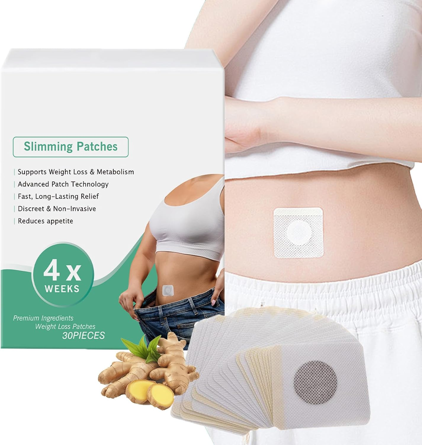 60 PCS Ozempatch Body Care Patches for Daily Wear &ndash; Breathable and Lightweight Surface Contact for Men and Women &ndash; Skin-Friendly Design for Clean Look and Smooth Daily Fit (2 PCS)