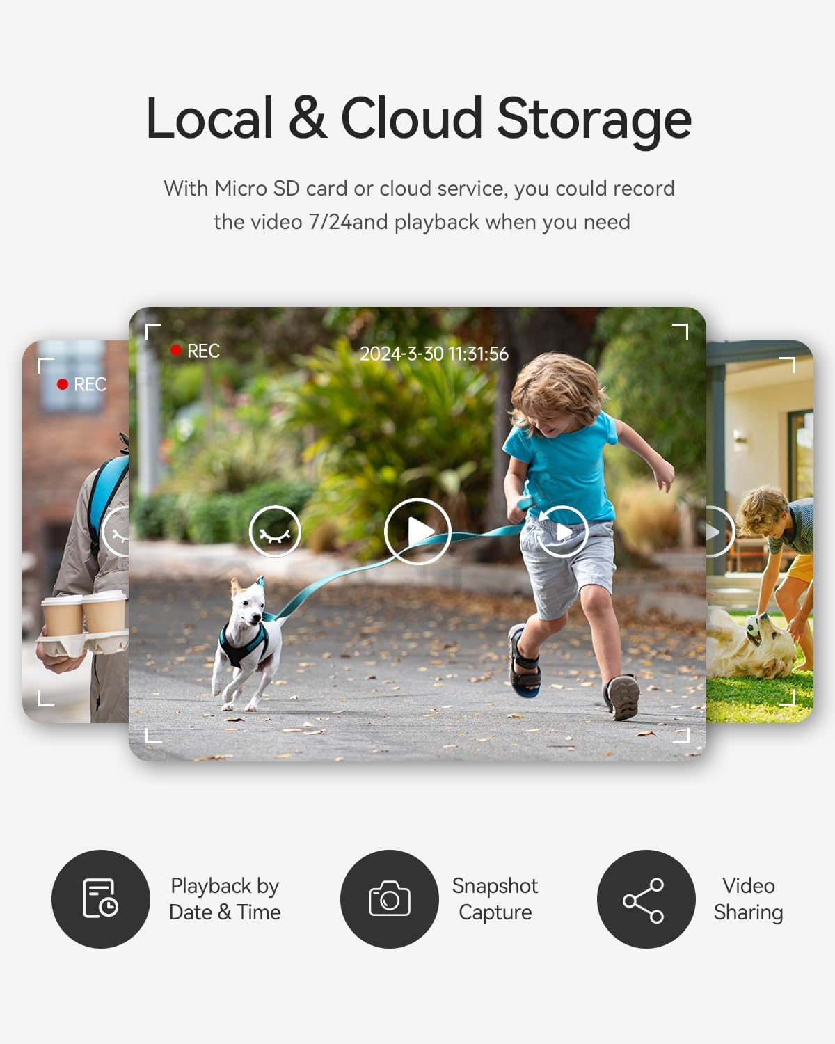 TMEZON 4 Wire Wifi Video Intercom System Doorbell with Camera and 7 Inch Monitor IP 1080P Wired Video Door Phone No Monthly Fees,Support Remote Unlock,Snapshot,Tuya,Need Cable image number 1