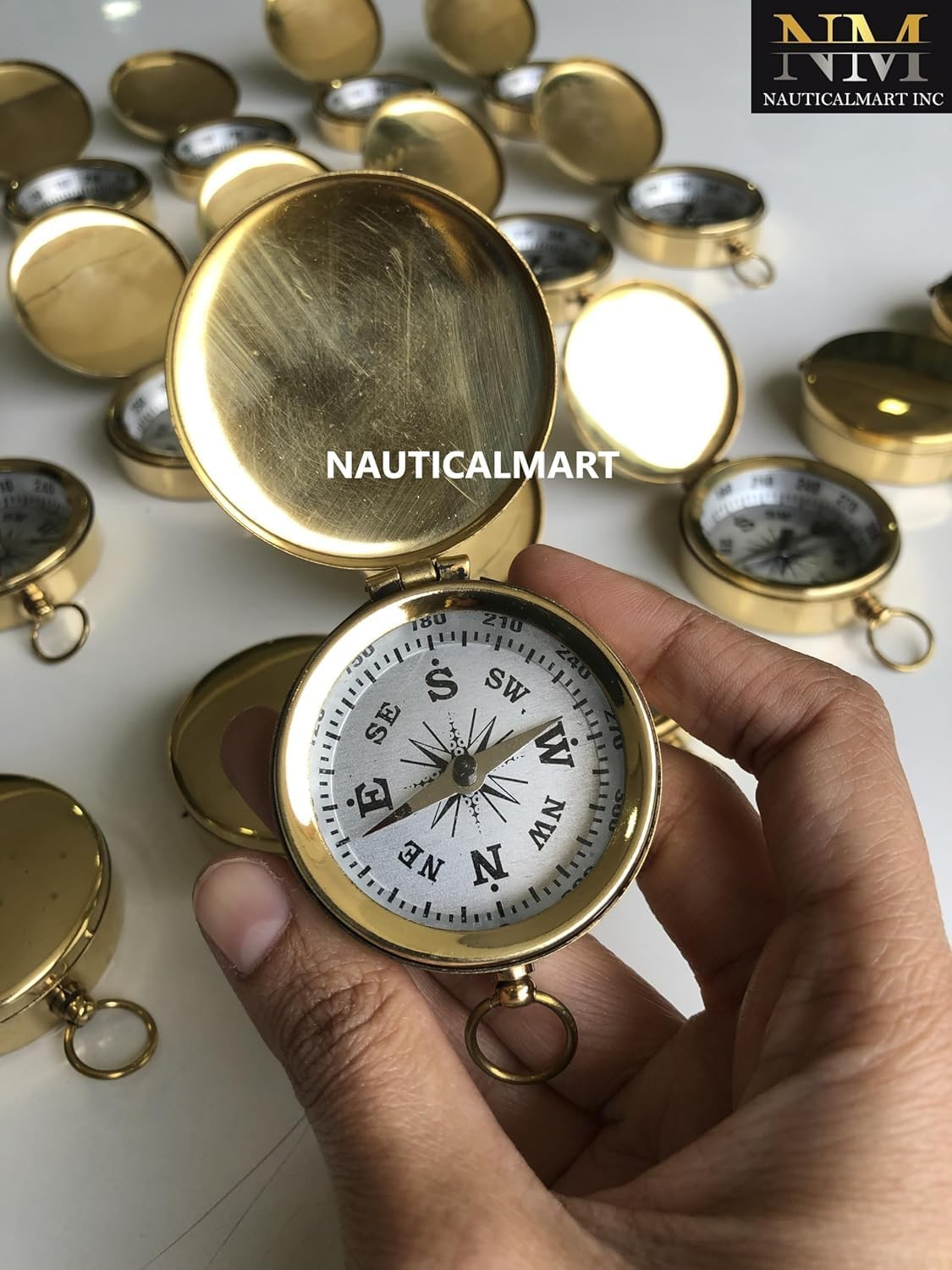 Nautical Brass Pocket Marine Compass Best Gift Set - Case Pack Of 50 image number 4