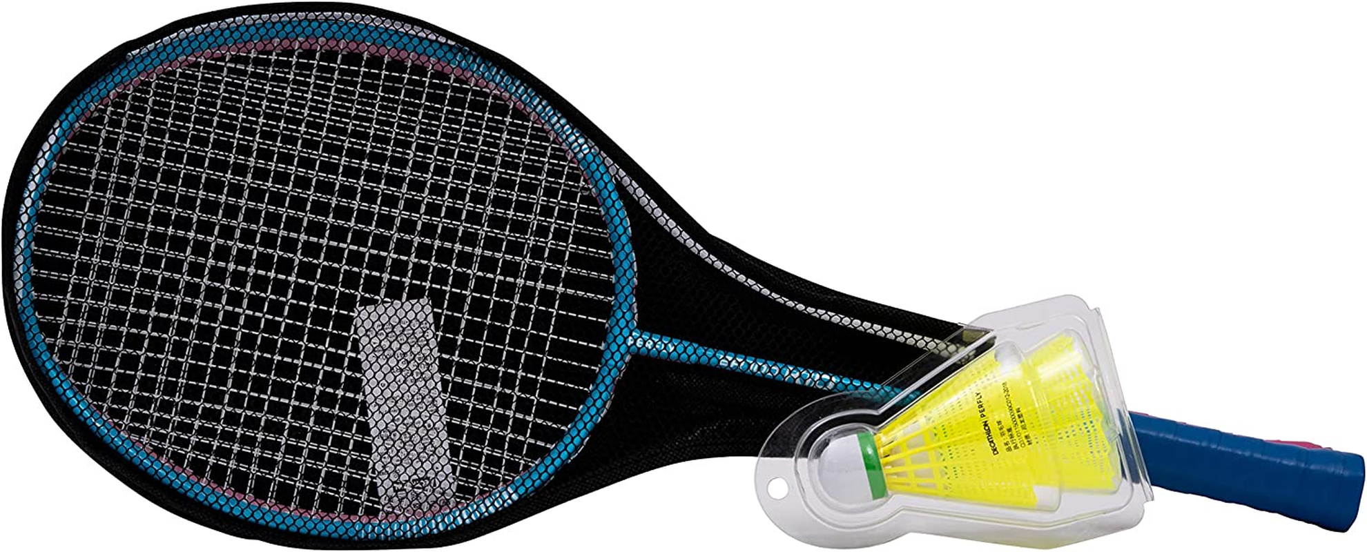 Decathlon - PERFLY - BR 100 Starter Kid Badminton Racquet Set, Blue Pink image number 3