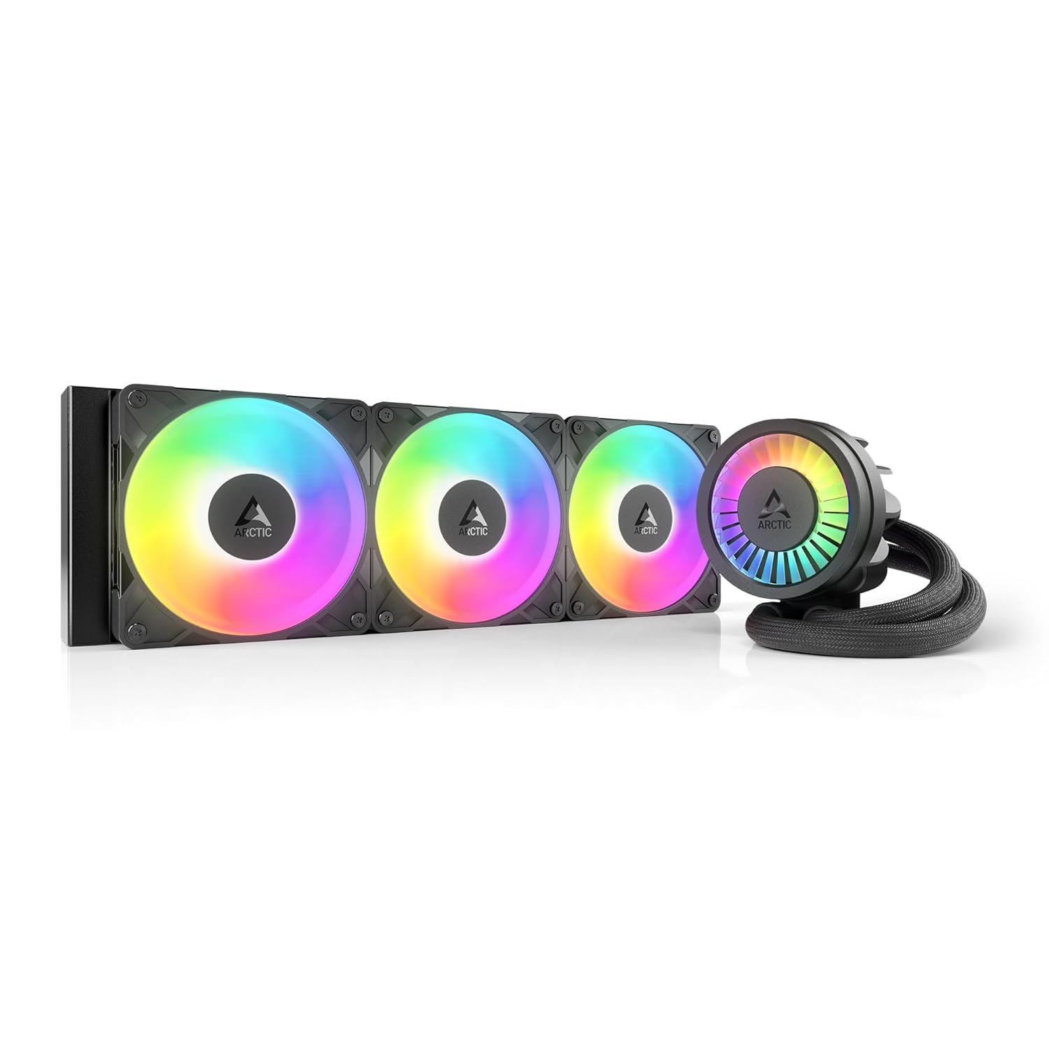 ARCTIC Liquid Freezer III Pro 360 A-RGB - AIO CPU Cooler, 3 X 120 Mm Water Cooling, 38 Mm Radiator, PWM Pump, VRM Fan, AMD AM5/AM4, Intel LGA1851/1700 Contact Frame - Black image number 1