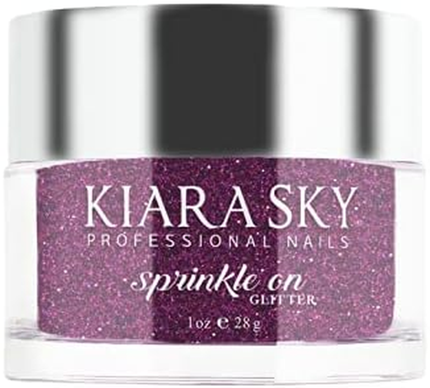 Kiara Sky 3D Glitter Nail Art | Sprinkle on Collection 1 Oz | Mix with Acrylic, Gel Polish or Dip Powder | Violets Are Blue