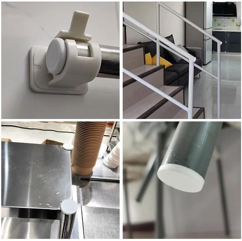 20 Pcs round Plastic Hole Plugs White, 42Mm Tube Inner End Cover Protective Plug for Furniture Table and Chair Legs Metal Pipes image number 3