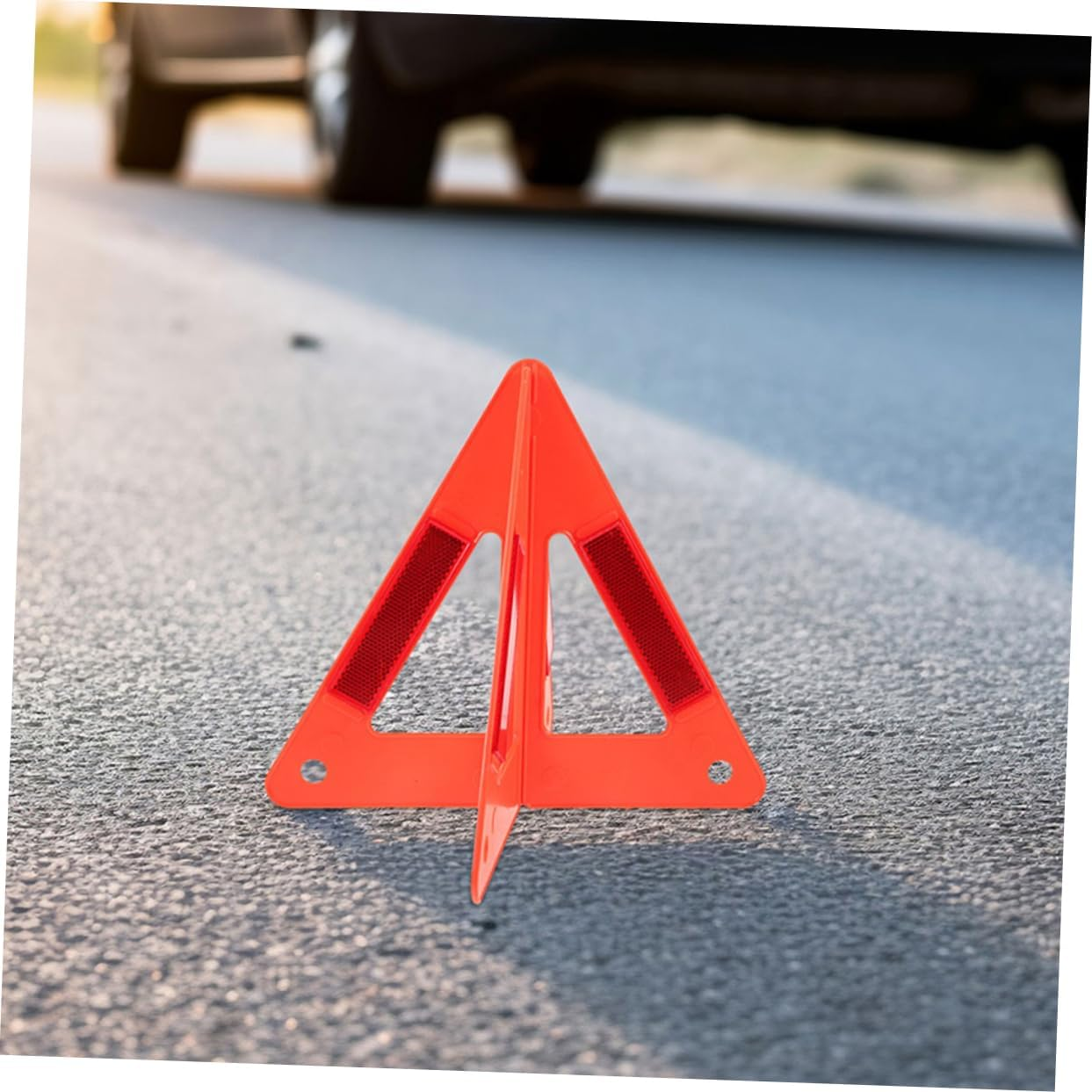 5Pcs Reflective Triangle Warning Sign Vehicles High Visibility Emergency Roadside Safety Triangles Portable Car Safety Reflectors for Night Driving and Breakdown Situations image number 6