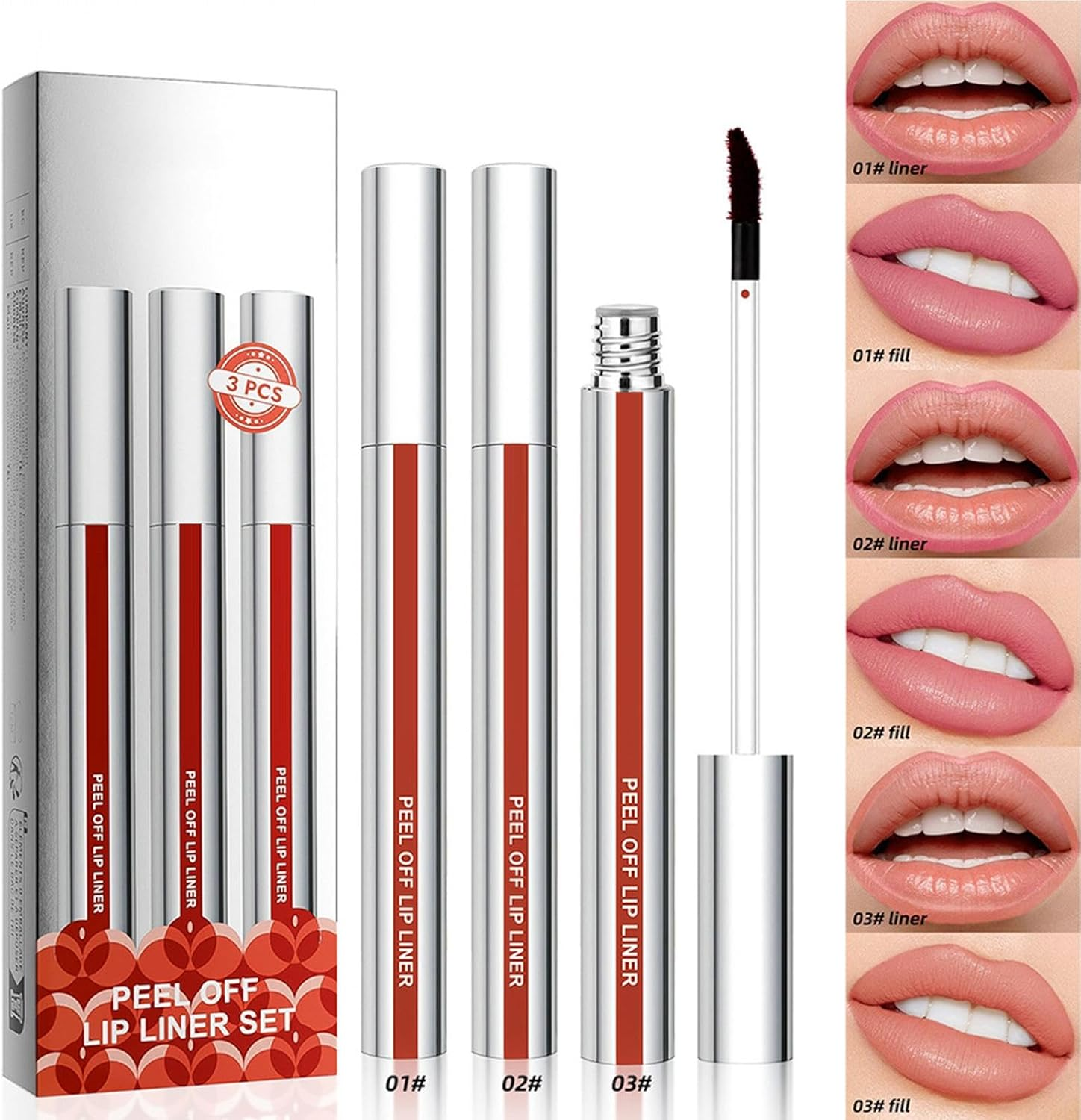 Vgvgaj Peel off Lip Lipstick | 3X Moisturizing Matte Waterproof Formula Lip Gloss - Non-Sticky Cup, Cosmetic Lipliner Makeup Long-Lasting, Vibrant Tint