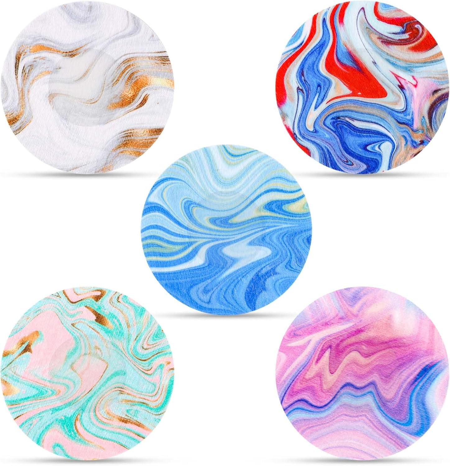 25Pcs Sensor Covers for Libre 2/3, Waterproof Adhesive Patches Blood Glucose Monitor Patch Sensor Stickers CGM Overpatch Tape Compatible with Libre (Marble Gradient, 5 Styles) image number 6