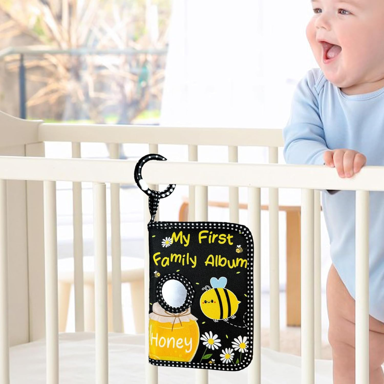 Soft Photo Album | Baby Picture Album First Photo Books - Soft Cloth Book Hold 4X6 Pictures Scrapbook for Wedding Mom Family Birthday Keepsake image number 3