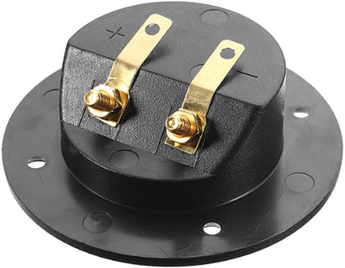 FELTECHELECTR 2-Way Speaker Terminal Cup Set Full Copper Binding Post Connectors for DIY Hifi Audio 3 Pack round Speaker Terminal Connectors for Home and Car Stereo Systems