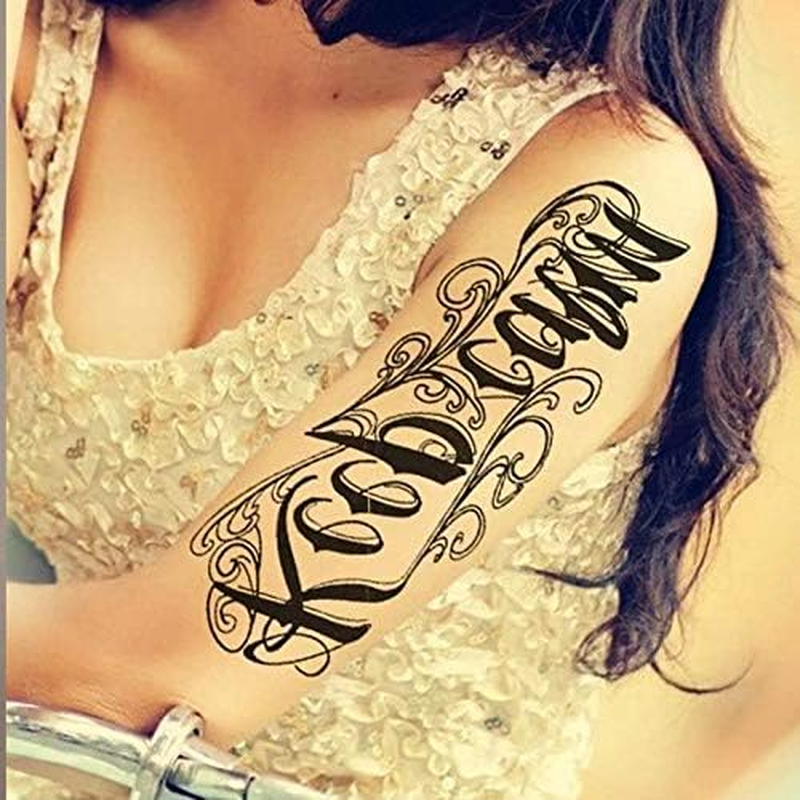 ELANE 19 Sheets Tramp Stamp Temporary Tattoo,Fake Temporary Tramp Stamp Tattoo Stickers for Women Grils Men
