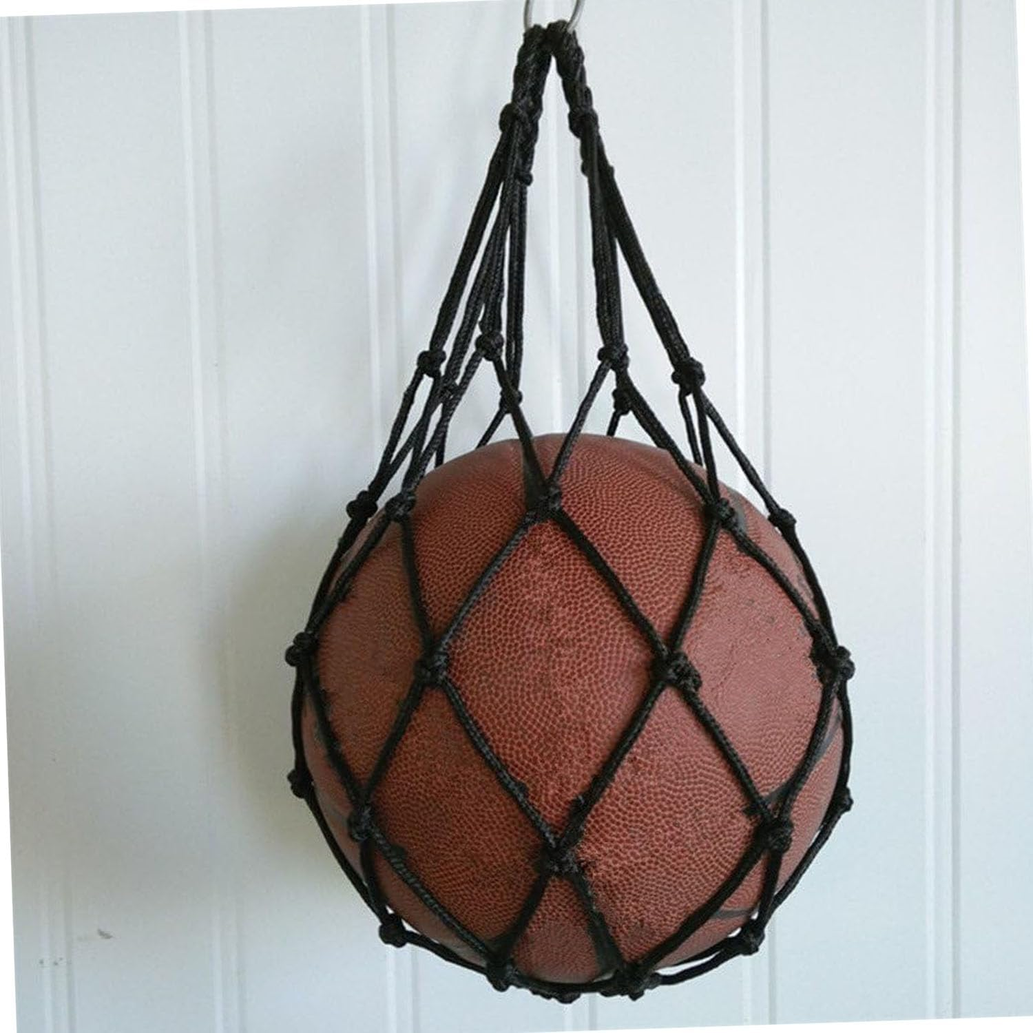 2 Pack Sports Ball Bag,Basketball Net Bag,Soccer Football Mesh Storage Bag,Nylon Carry Bag for Holding Basketball,Soccer, Volleyball(Black,Yellow)