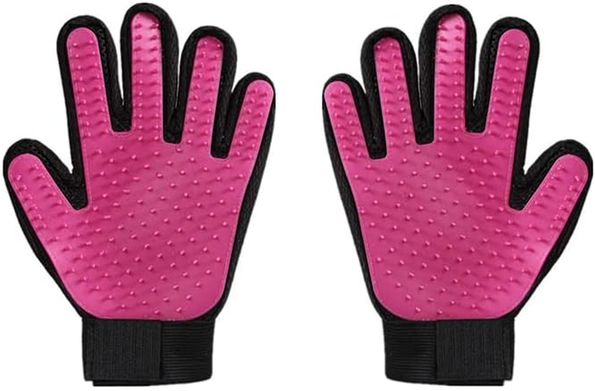 Touch Cleaning Brush Magic Glove Pet Dog Cat Massage Hair Removal Grooming Comb, Comfortable Mesh Cloth, Adjustable Velcro Strap image number 1