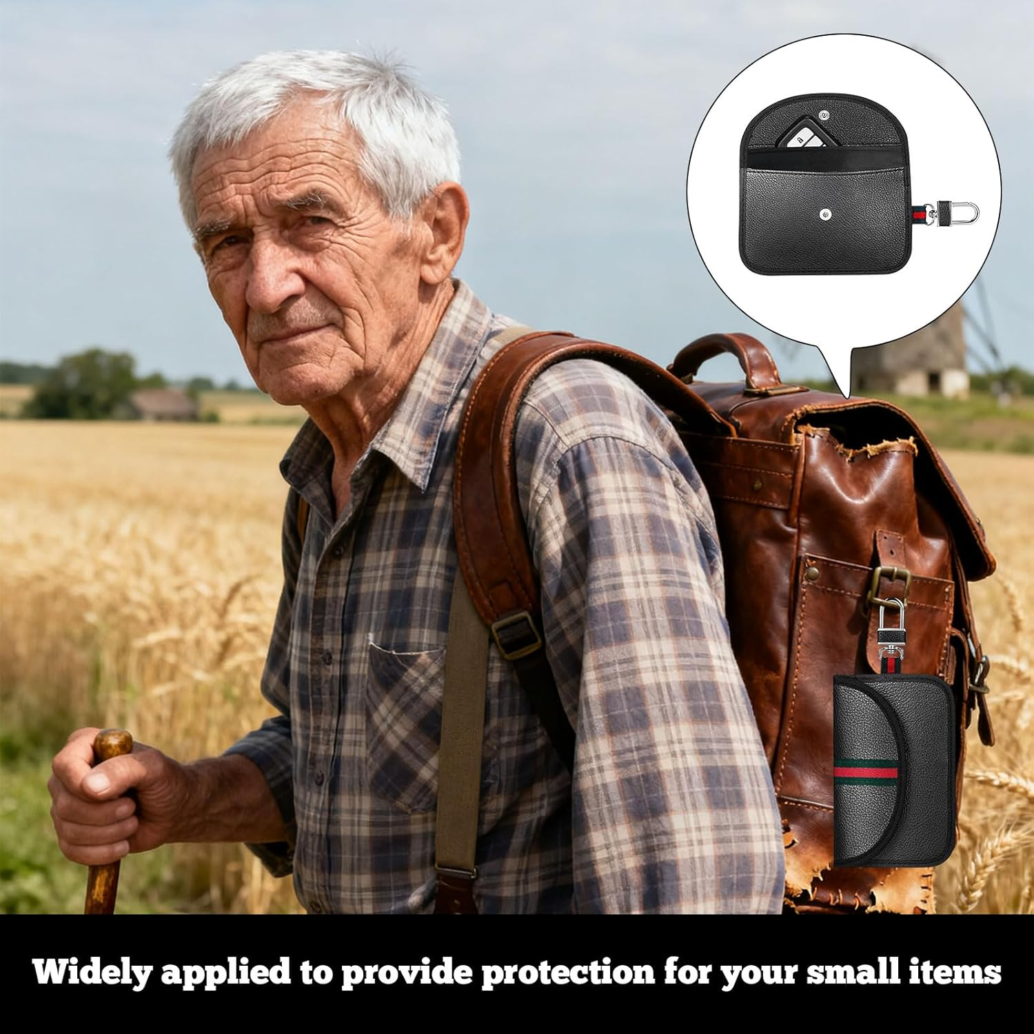 Faraday Pouch Car Keys, 2Pcs Faraday Box for Car Keys, Carkey Signal Blocker, Faraday for Carkeys, Key Fob Protector Bag, Anti-Theft Signal Blocker, RFID Signal Blocking Pouch (Black) image number 5