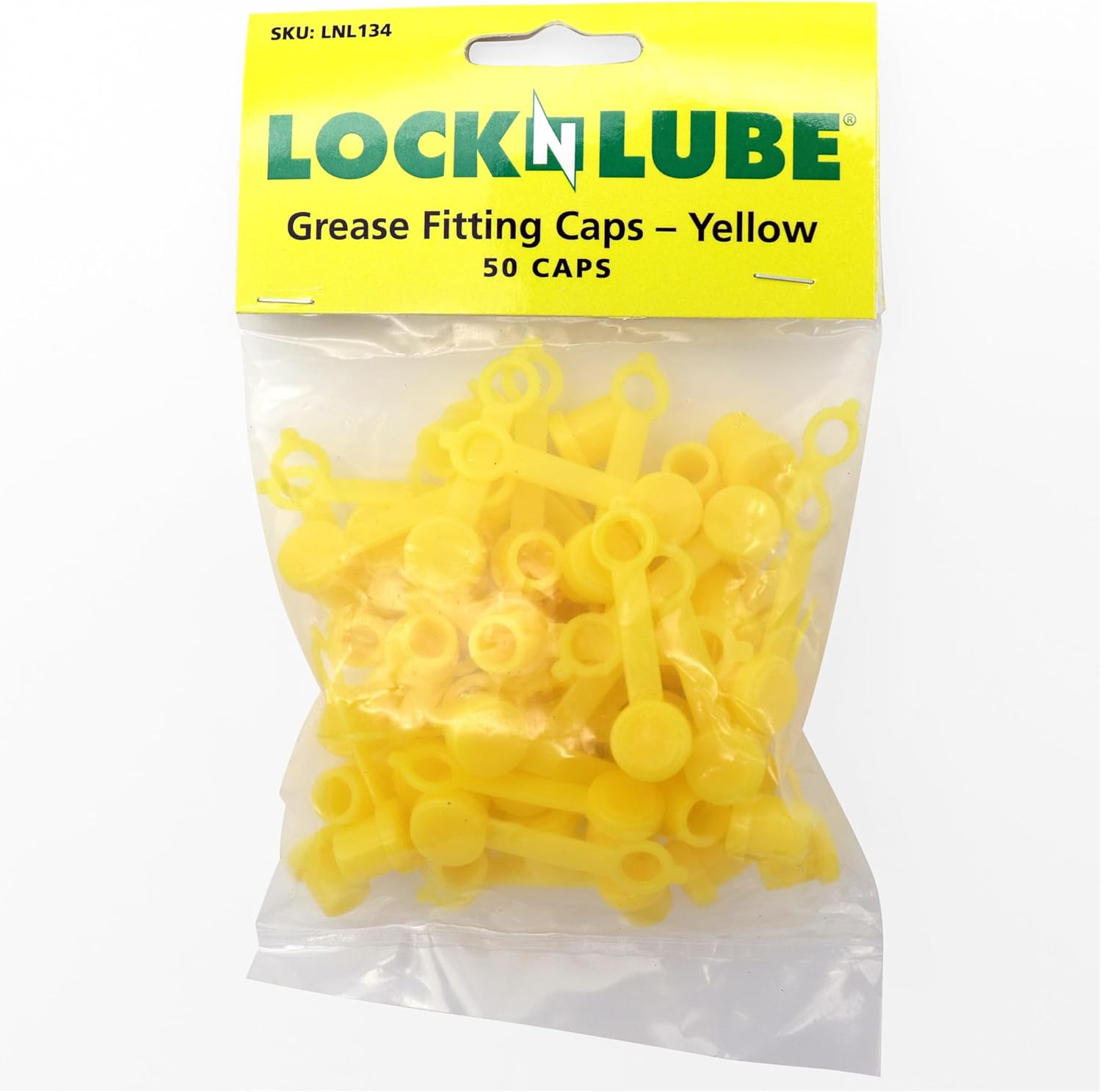 Locknlube Grease Fitting Caps (50 Count) (Yellow)