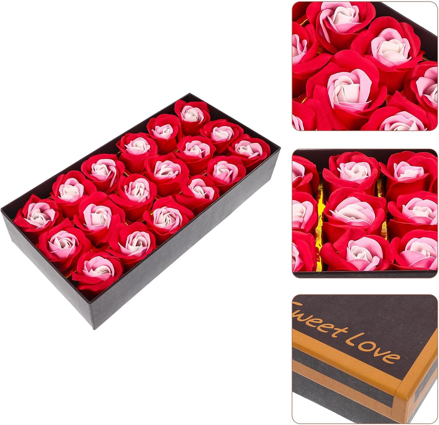 EXAOMBLE 18Pcs Red Rose Soap Flowers Box, Scented Bath and Shower Soap Flowers for Valentine&rsquo;S Day, Birthday, and Anniversary in Australia image number 4