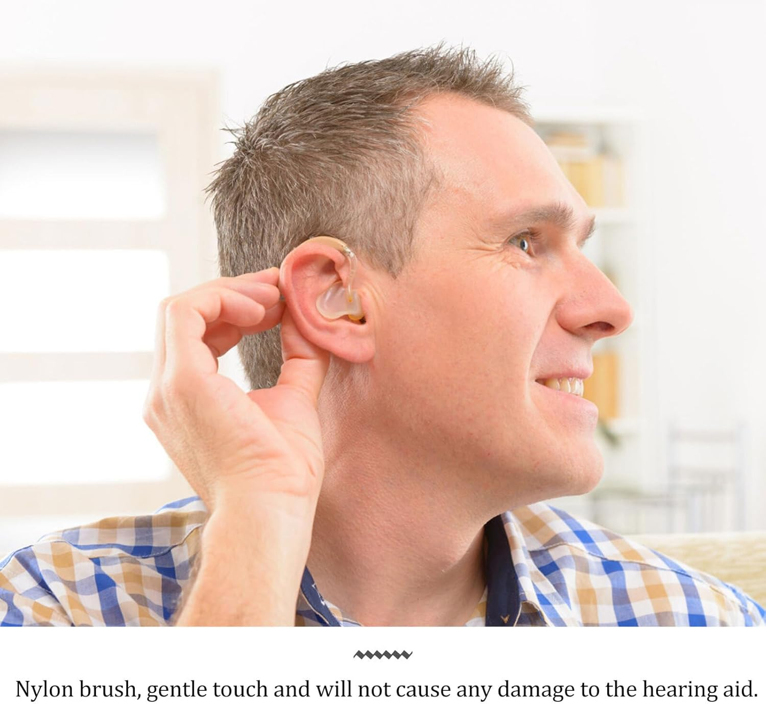 SAFIGLE Hearing-Aid Cleaner Brush Set 5Pcs with Handle Portable Maintenance Tube Cleaning Household Hearing Aid Accessories for Sound Tube Care image number 1