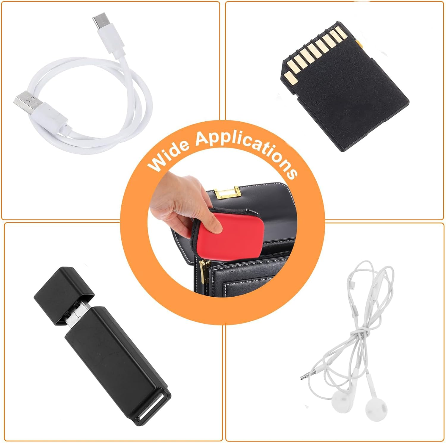 3 Pcs Playing Card Case, Set in Red, Blue and Orange, Playing Card Case, Hard Case for Trading Card Storage Box, Card Holder with Card Storage Box, Box, Premium Material image number 2