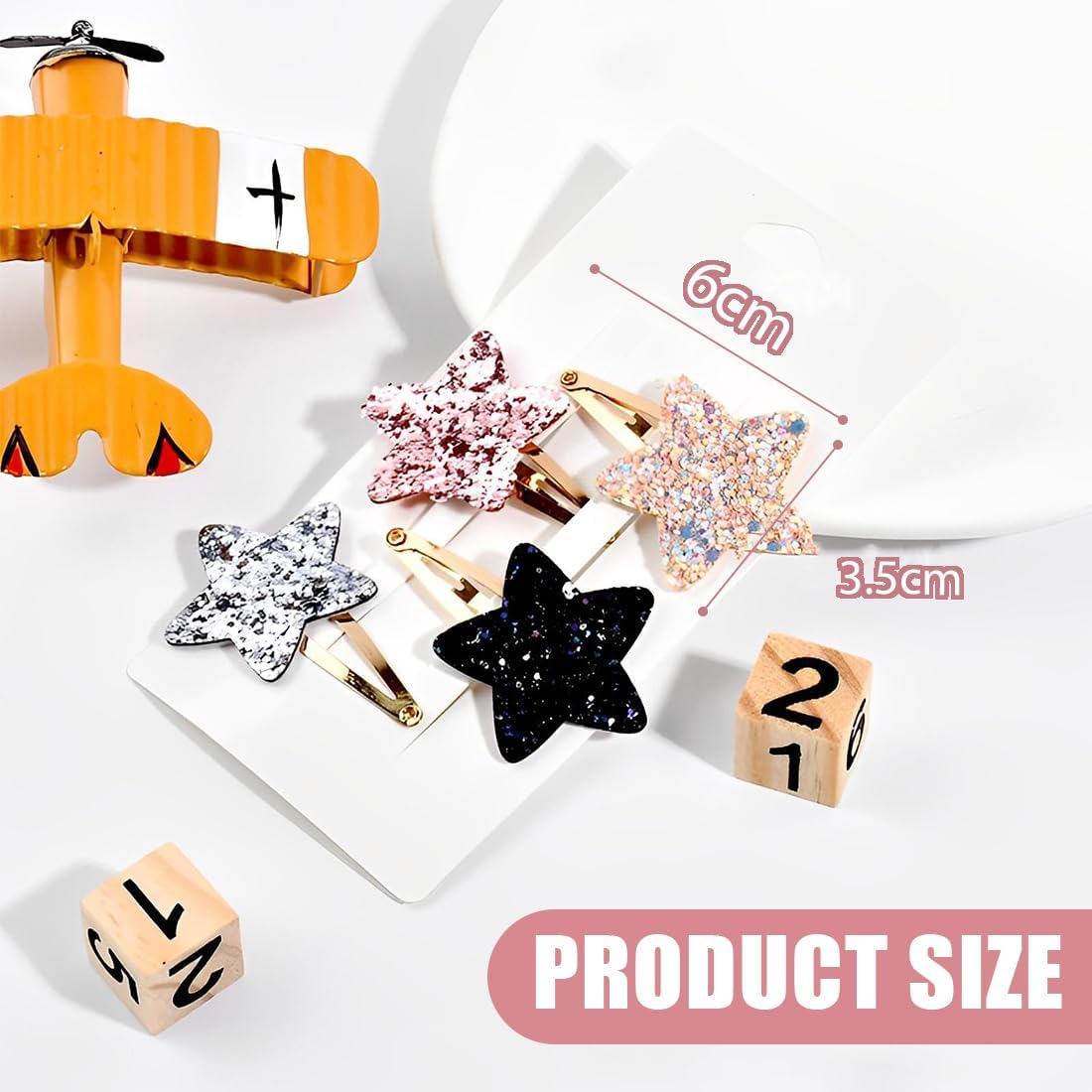 XUZOPIM Pack of 10 Star Hair Clips Cute Metal Hair Pins Colourful Hair Clips Girls Glitter Sparkling Hair Accessories, Girls, Fashion Hair Clip for Girls, Children, Women image number 5