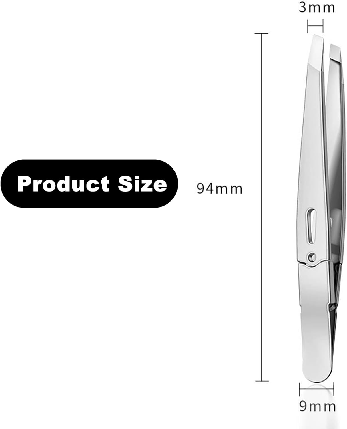 Luzcauwy 2PC Eyebrow Tweezers Set - Professional Slant Tip Stainless Steel Precision Tweezers for Women Facial Hair Removal & Brow Shaping image number 4