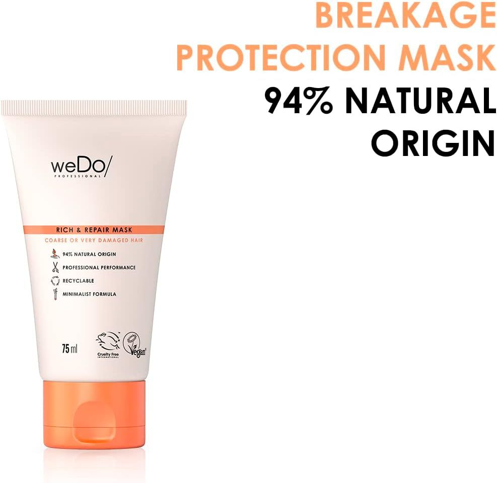Wedo Professional Rich and Repair Natural Vegan Hair Mask for Damaged Hair 75 Ml image number 6