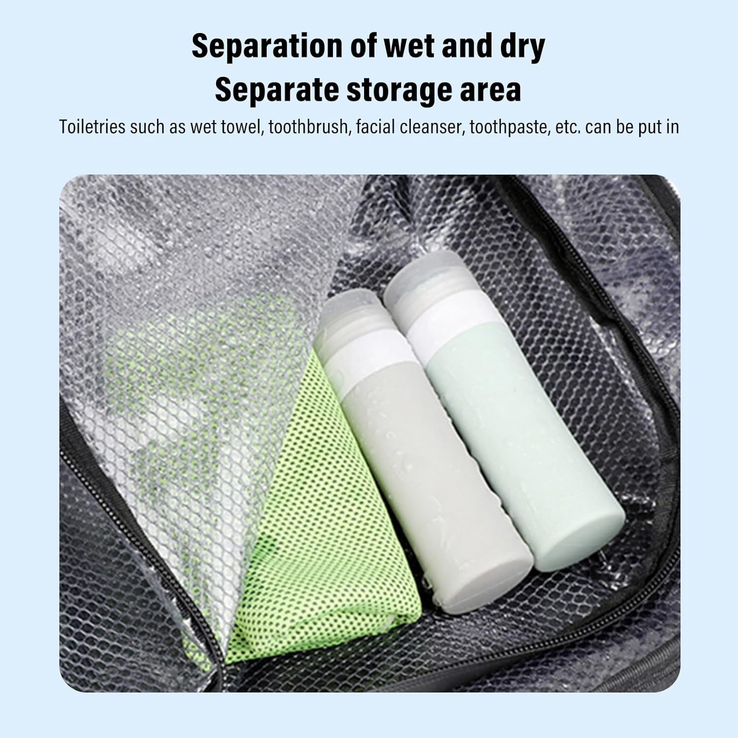 Xiuganpo Carry on Backpack 36 to 55L, Water Proof Backpack with Expandable Air Compression Vacuum System, Travel Friendly Backpack Includes a anti Theft Zipper & a Lock for Security image number 6