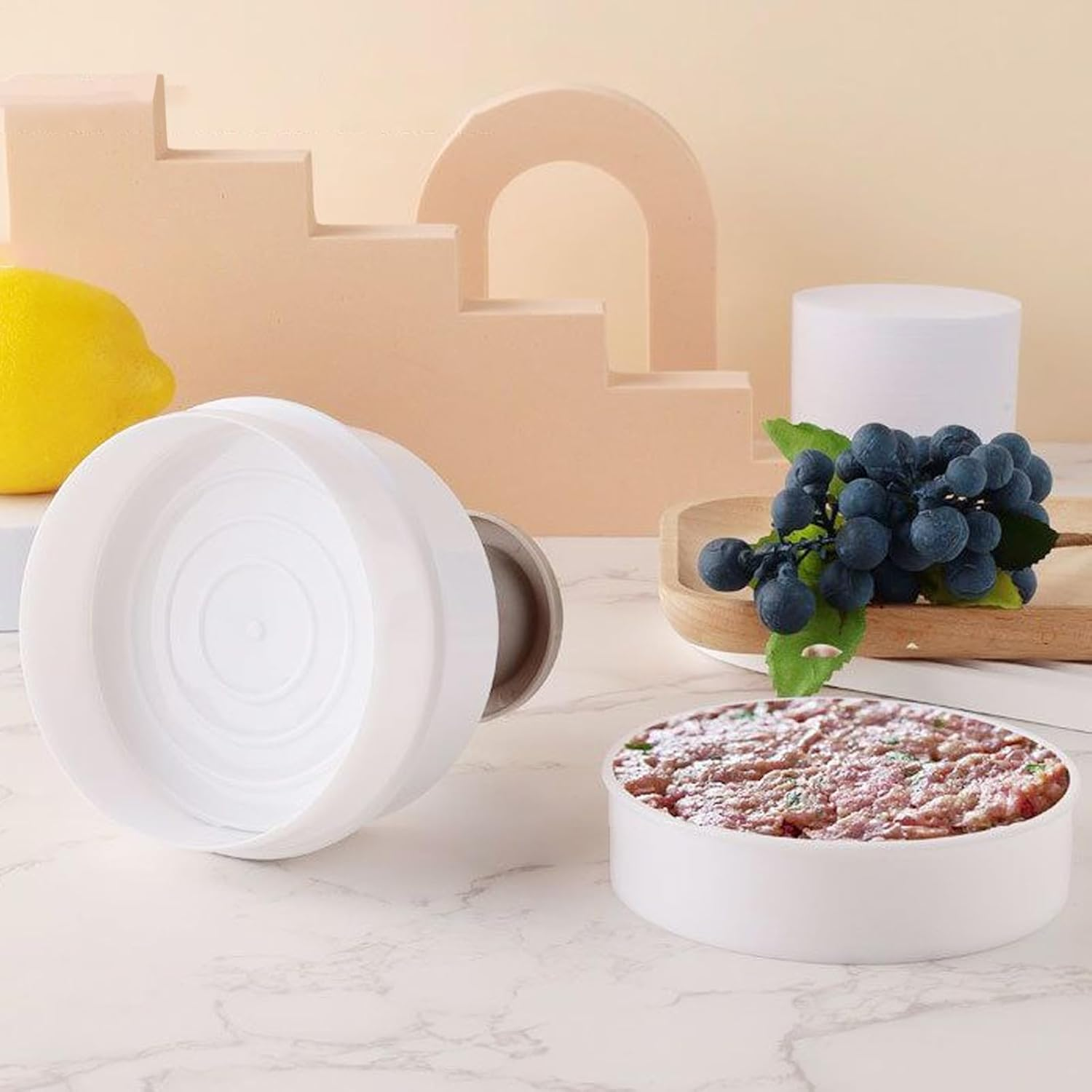 Burger Patty Press,Burger Mold Patty Maker Non Stick Tool - Grilling Tools Ergonomic Kitchen Gadgets for Beef Sausage Bacon Shrimp Cooking Restaurant Home Apartment Camping Barbecue image number 5