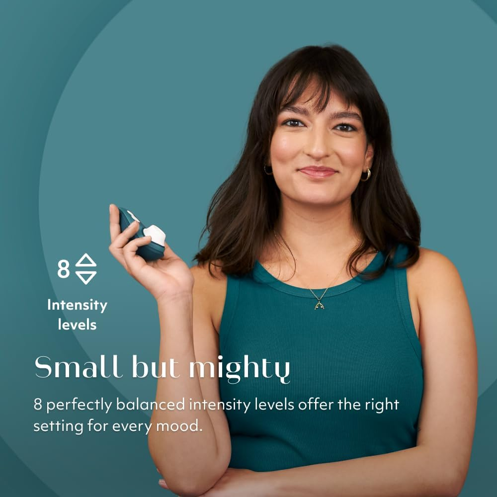 Womanizer Liberty 2 Pleasure Air Clit Sucker - Clitoral Suction Vibrator for Women and Couples - Personal Clitoris Stimulator with 8 Speeds - Waterproof Adult Sucking Sex Toy - Rechargeable - Petrol - Sage image number 4