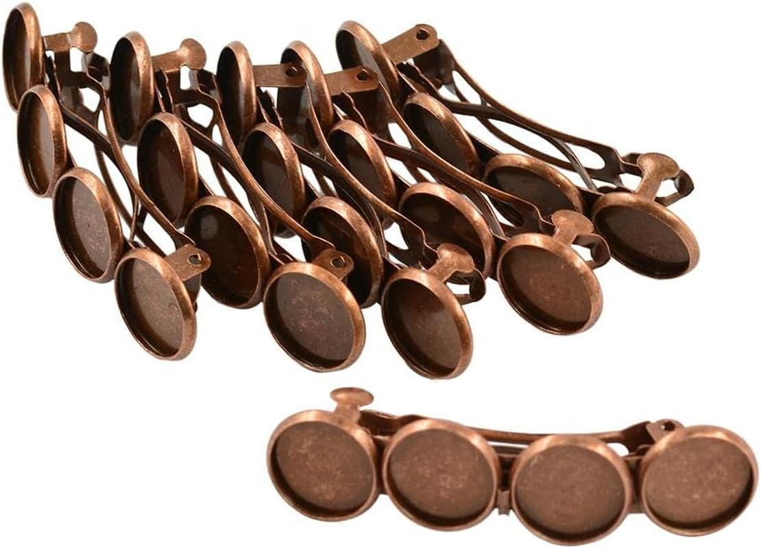 Eigell 6Pcs Copper 12Mm Cabochon Pin Hair Findings image number 1