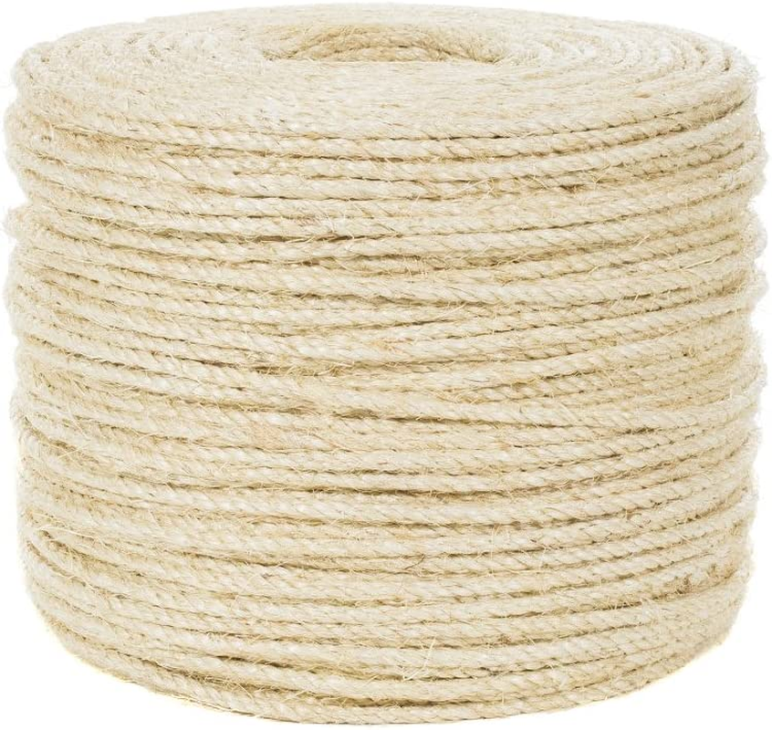 1/4-Inch Premium Sisal Rope - 100Ft - Pet Friendly