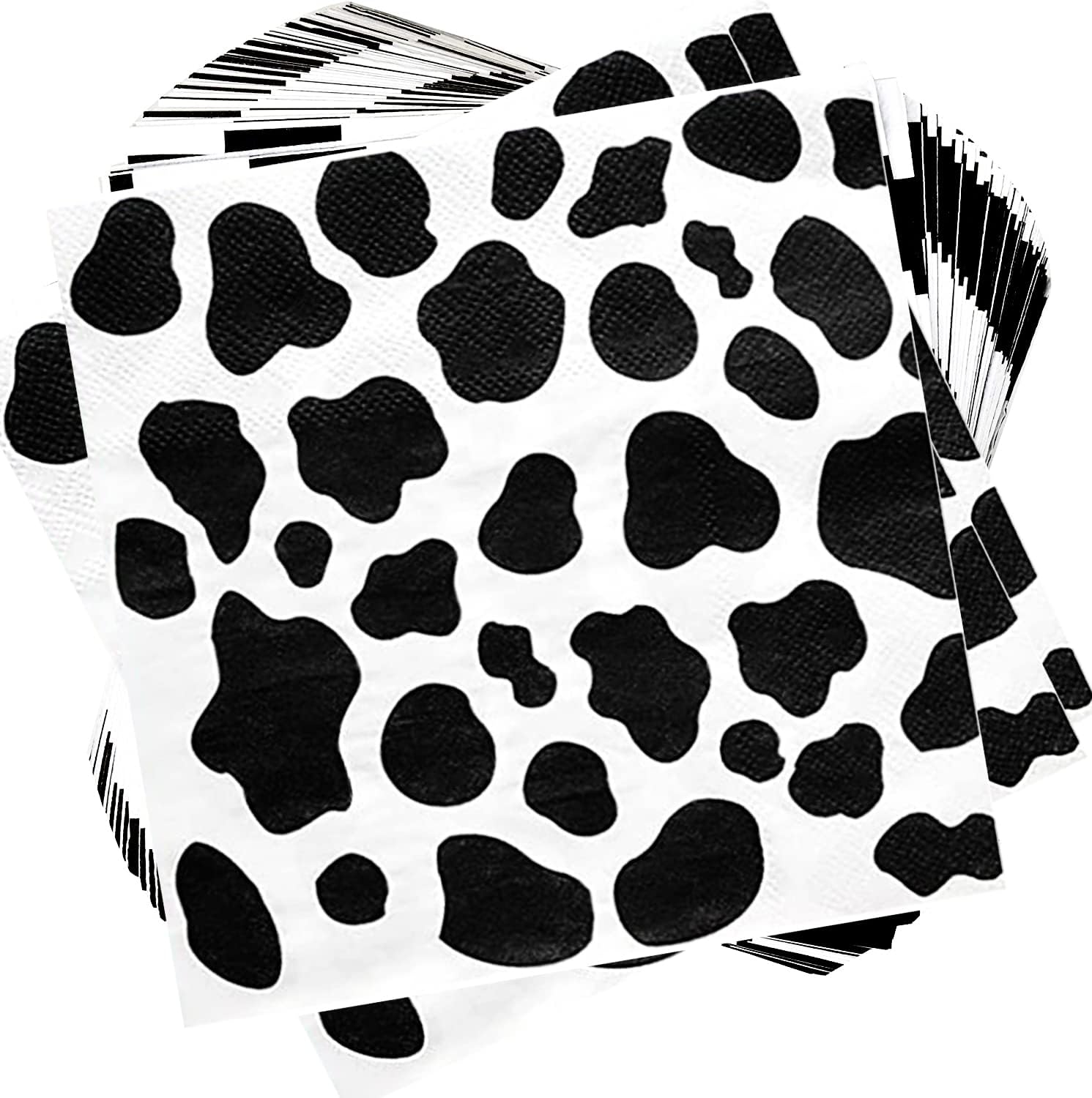 100Pcs Music Note Napkins Notes Party Supplies Disposable Musical Cocktail Luncheon Dinner Napkin for Themed Karaoke Birthday Decorations, Black & White