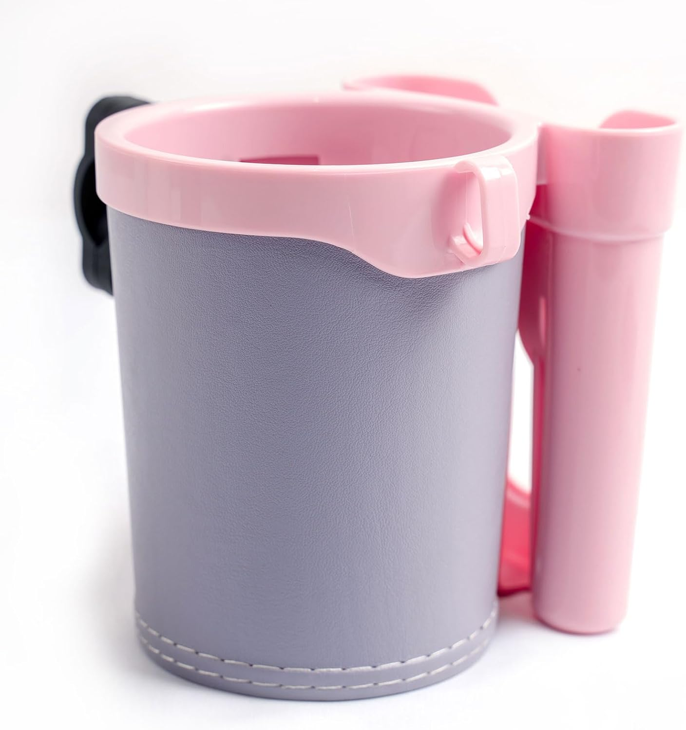 Bike Cup Holder Handlebar Cruiser with Cell Phone Holder Key Holder for Bicycle Motorcycle Scooter Boat Pink - Black image number 7