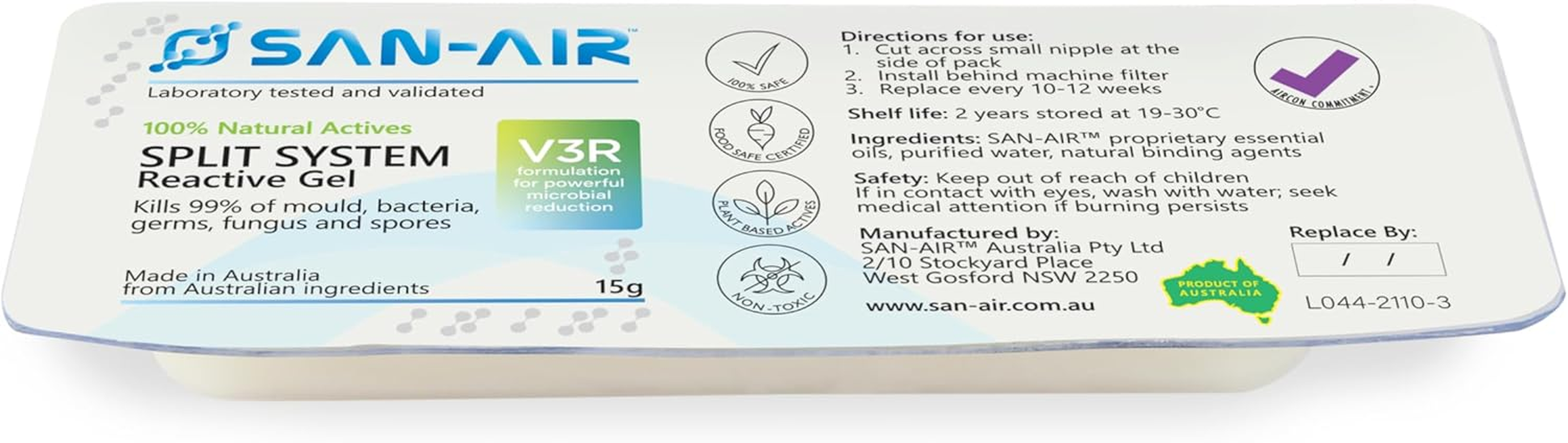 SAN-AIR V3R Split System Air Conditioner Reactive Gel 15G Unit image number 1