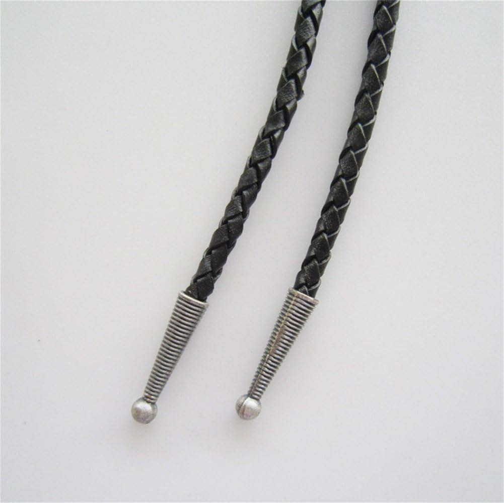 Vintage Silver Plated Arrow Malachite Stone Bolo Tie