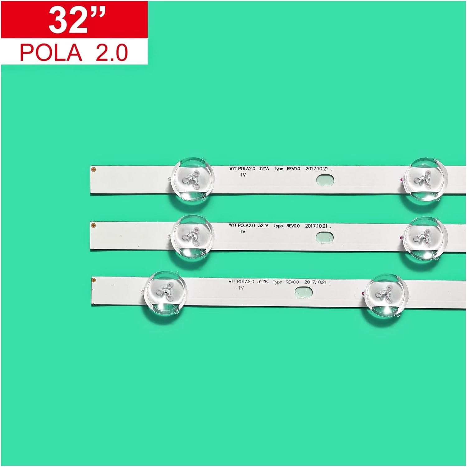 3Pcs/Set LED Backlight Strip for L-G TV POLA2.0 32" HC320DXN-VSFP4-21XX 32LN5100 32LN545B 32LN5180 32LN5500 32LN570R 32LN570B image number 2