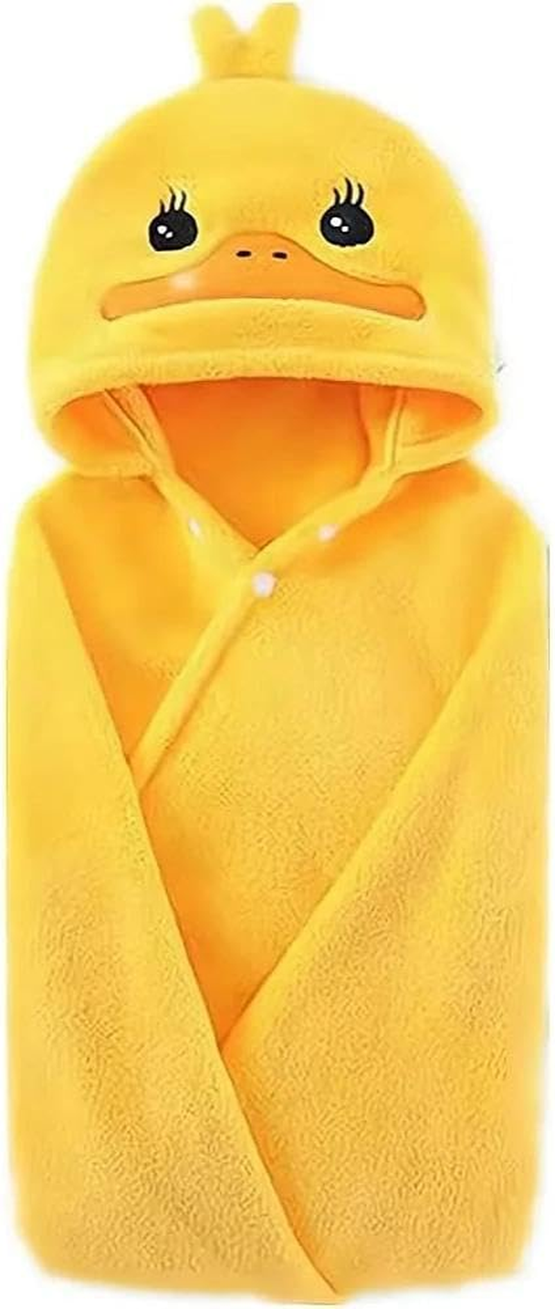 Unron Hooded Baby Towel, Soft Absorbent Baby&rsquo;S Bath Towel with Hood 27" X 56", Newborn Baby Essentials & Gifts for Boys and Girls (Yellow Duck) image number 4