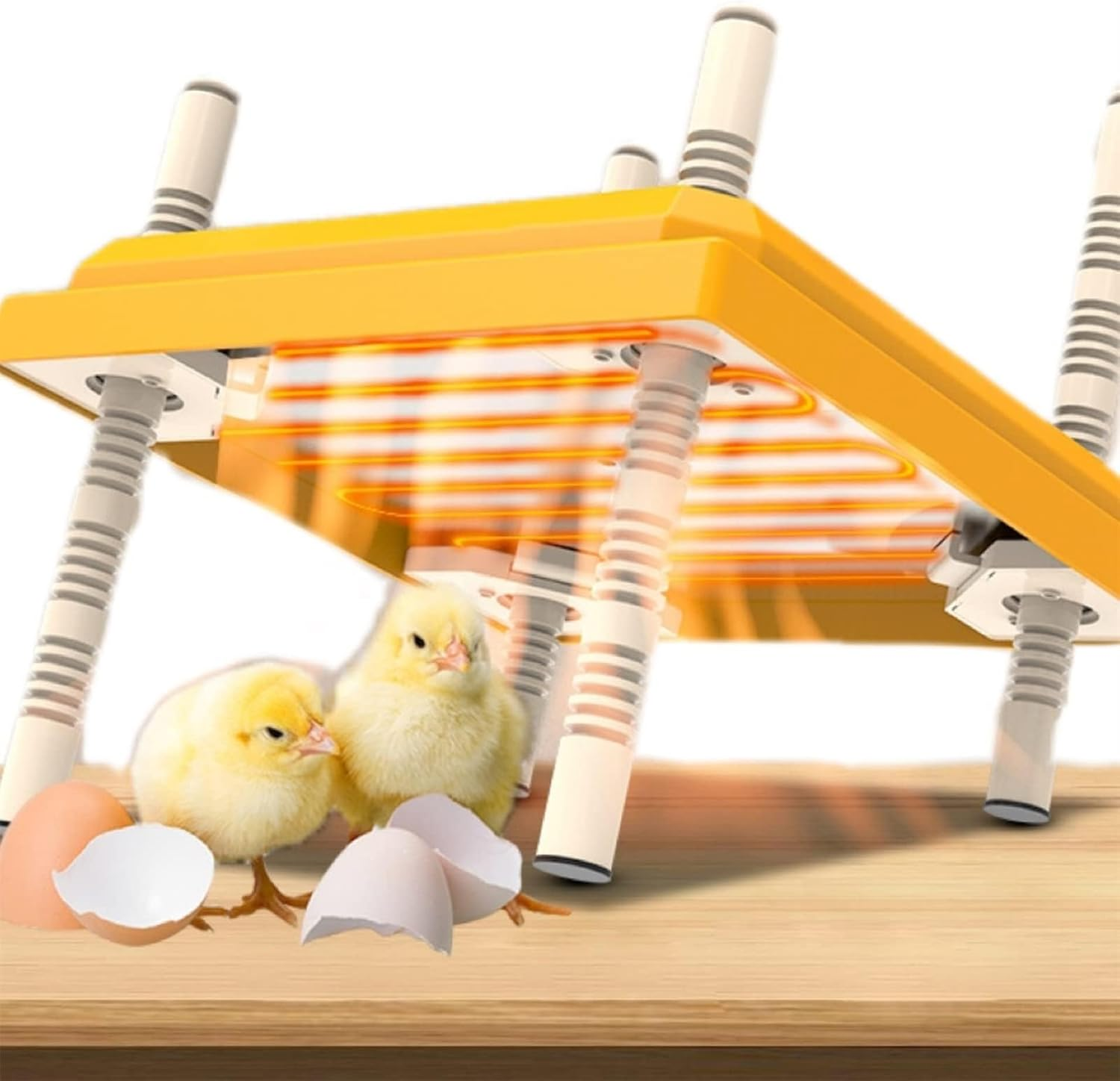 Brooder Heater for Chicks, Chicks Heating Plate with Adjustable Height and Angle 15W Chicken Brooder Warm like Mother Hen (Orange, 30CM)