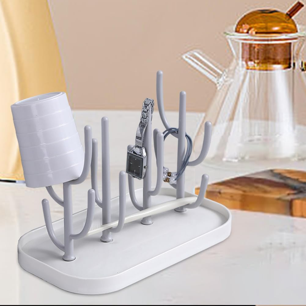 Baby Bottle Drying Rack with Base,Creative Tree Branch Baby Bottle Bottle Accessories,Dryer Holder for Bottles Teats Cups image number 4