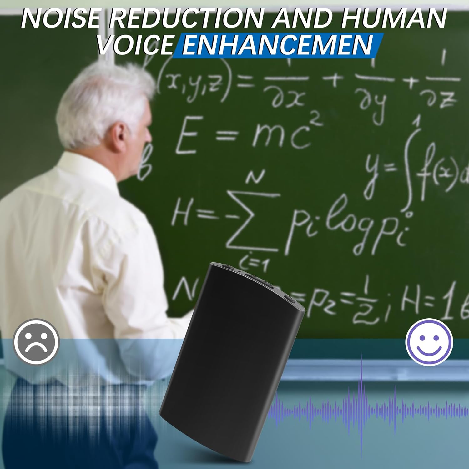 Voice Recorder 64GB, Activated Recorder with 800 Hours Recording Capacity and 35-45 Hours Long Battrey Time, Audio Recorder for Lecture Interview Meeting Class Bussiness image number 3