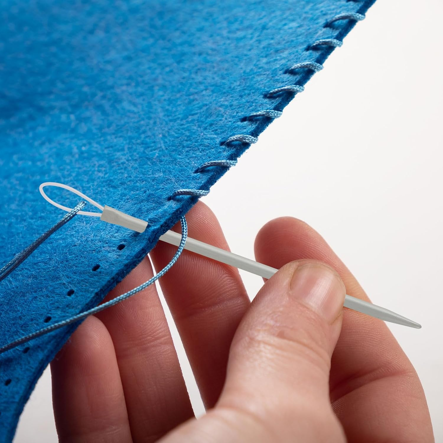 BTYMS 20Pcs Sewing Needles Tools Kit - 8 Curved Blunt Needles + 9 Multi-Size Hand Knitting Needles + 3 Small Stick Needles with Storage Bottle, Handmade Sewing and Mending Tools Set image number 1