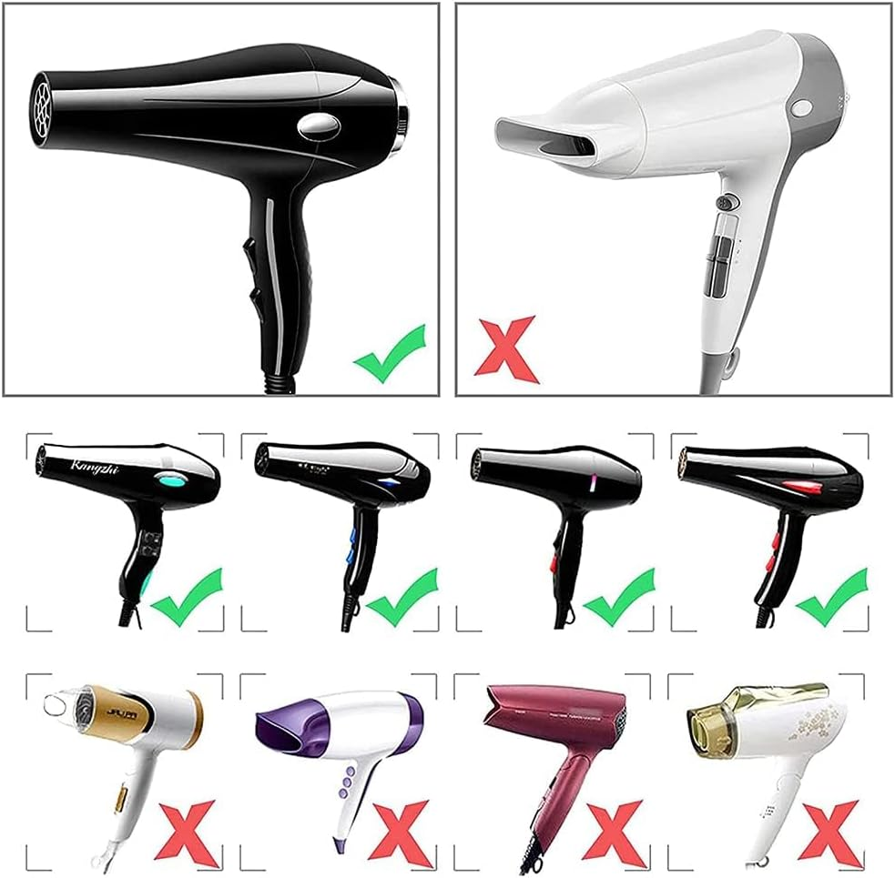 Hair Diffuser, Diffuser Hair Dryer, Diffuser Hair Dryer Attachment, with Silicone Adapter, Foldable Hair Dryer Diffuser Attachment for Curly or Wavy Hair Styling, Black image number 3