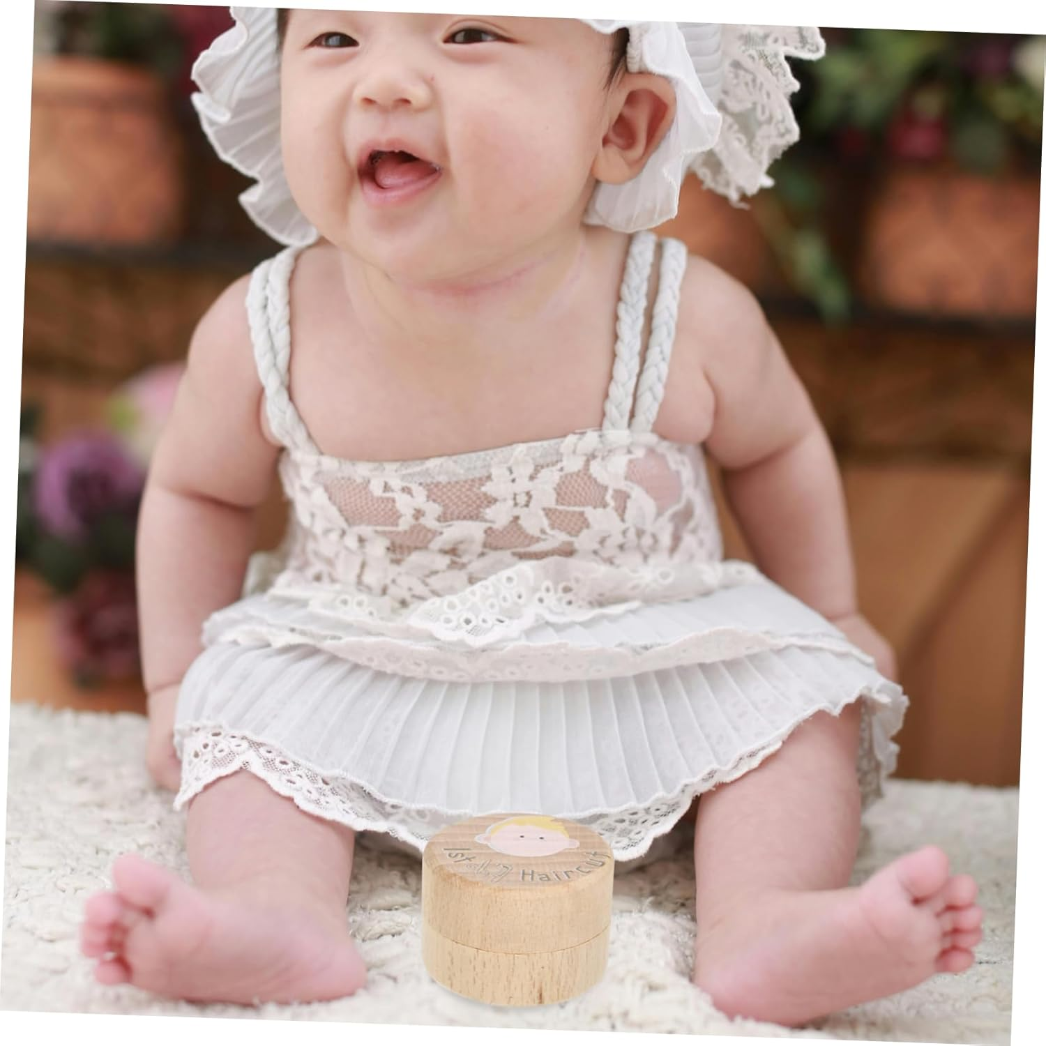 Haircut Box for Boys and Girls Boy Keepsake Box Wooden Hair Storage Design image number 2