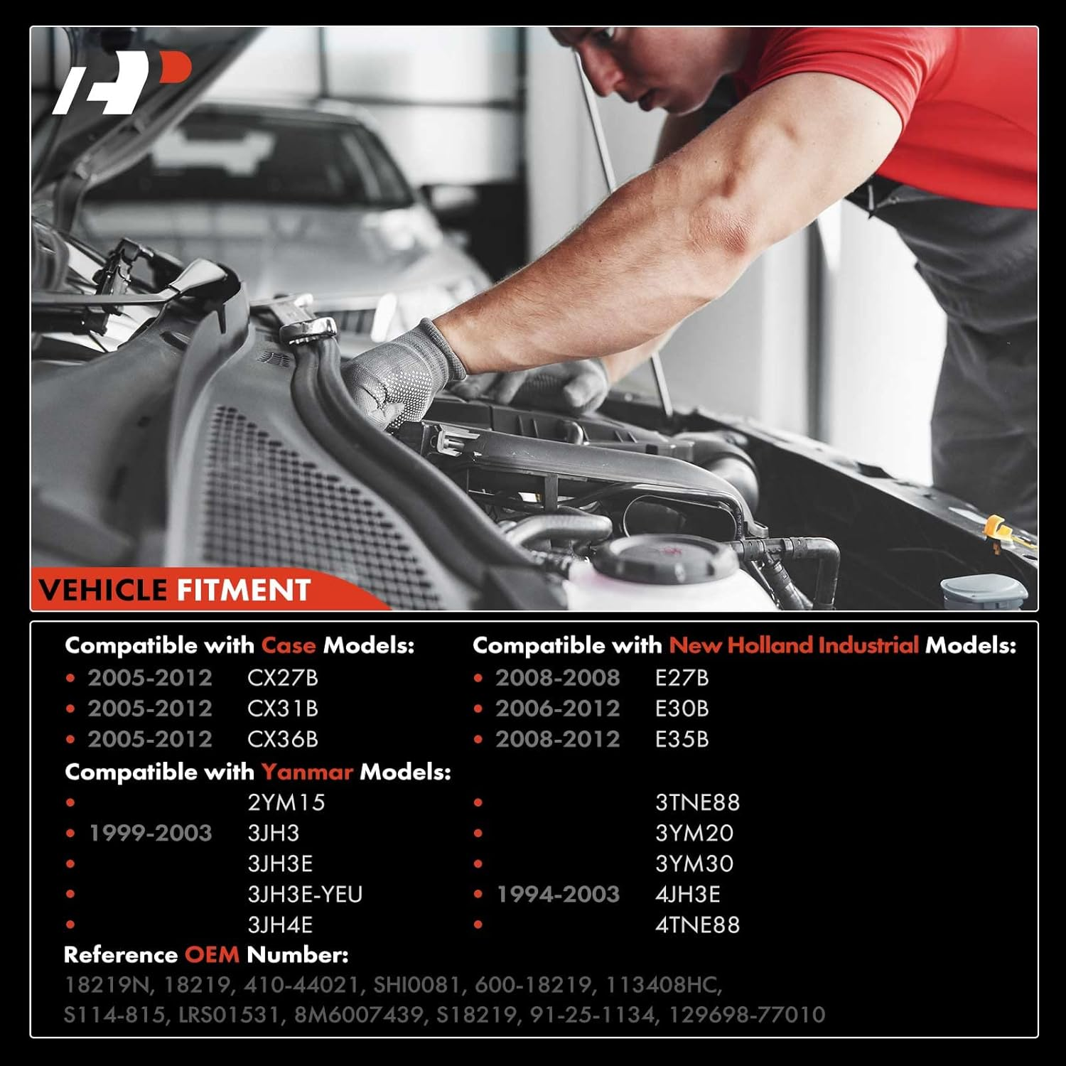 A-Premium Starter Motor Compatible with Case CX27B CX31B CX36B Yanmar 2YM15 3JH3E 3TNE88 3YM20 3YM30 4JH3E 4TNE88 New Holland Industrial, 12V 1.4KW 11-Teeth Clockwise, Replace# 129608-77010 image number 5