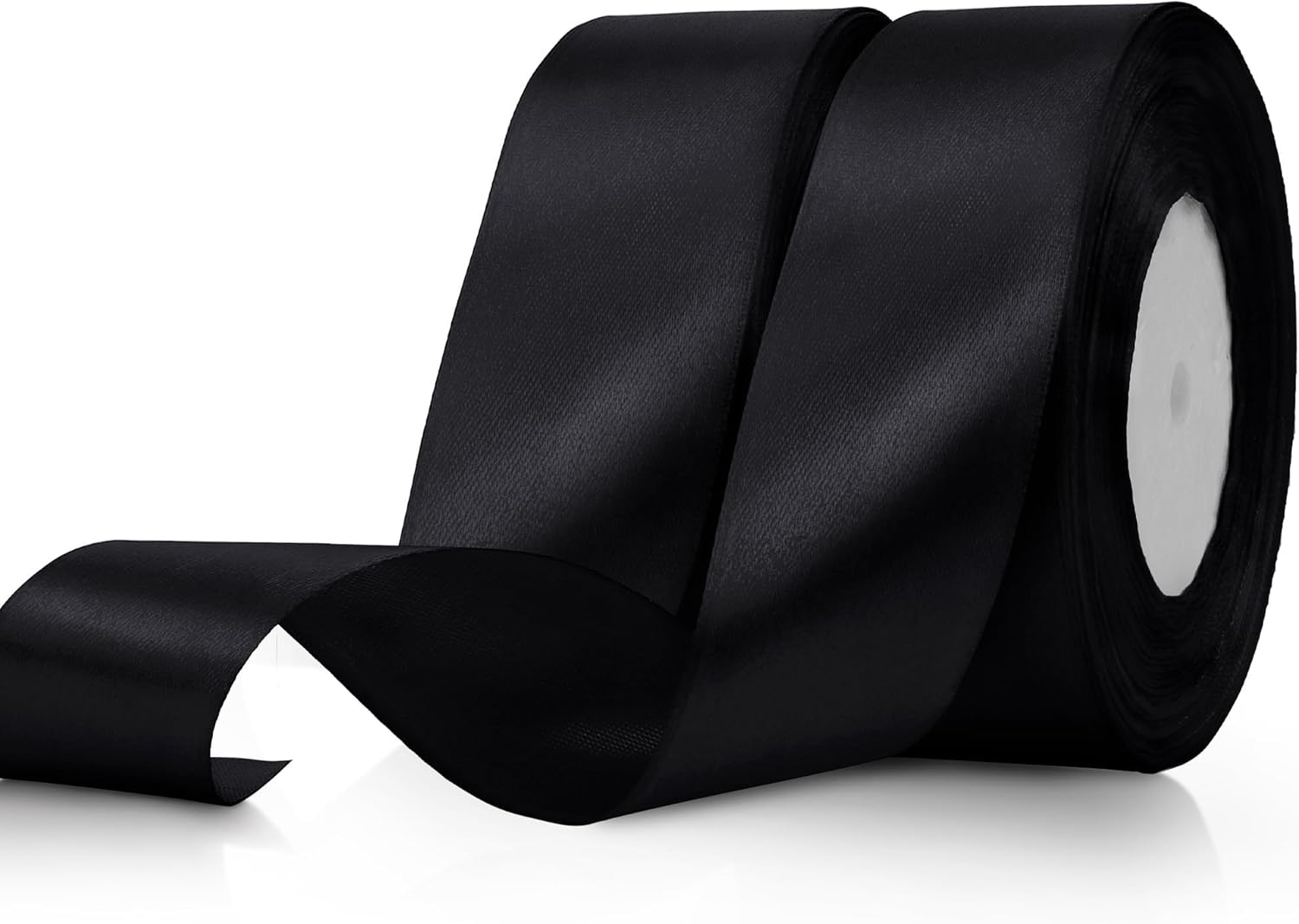 Black Ribbon for Gift Wrapping Ribbons for Crafts Ribbon for Flower Bouquet 100 Yards 1 1/2 Inch Black Ribbon for Gift Wrapping, Graduation Gifts Satin Ribbon, Wide Ribbon for Flower Bouquet, Black Silk Bow Ribbons Halloween Decorations